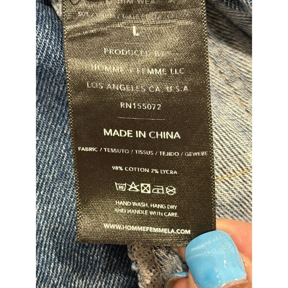 Homme + Femme Patchwork Denim Vest Spring 2023 Men Size Large Designer NWT - Picture 9 of 9